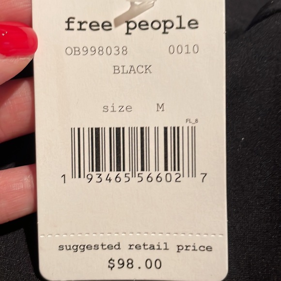 SOLD-Free People Westhill Black Mini Casual Dress - Picture 9 of 9